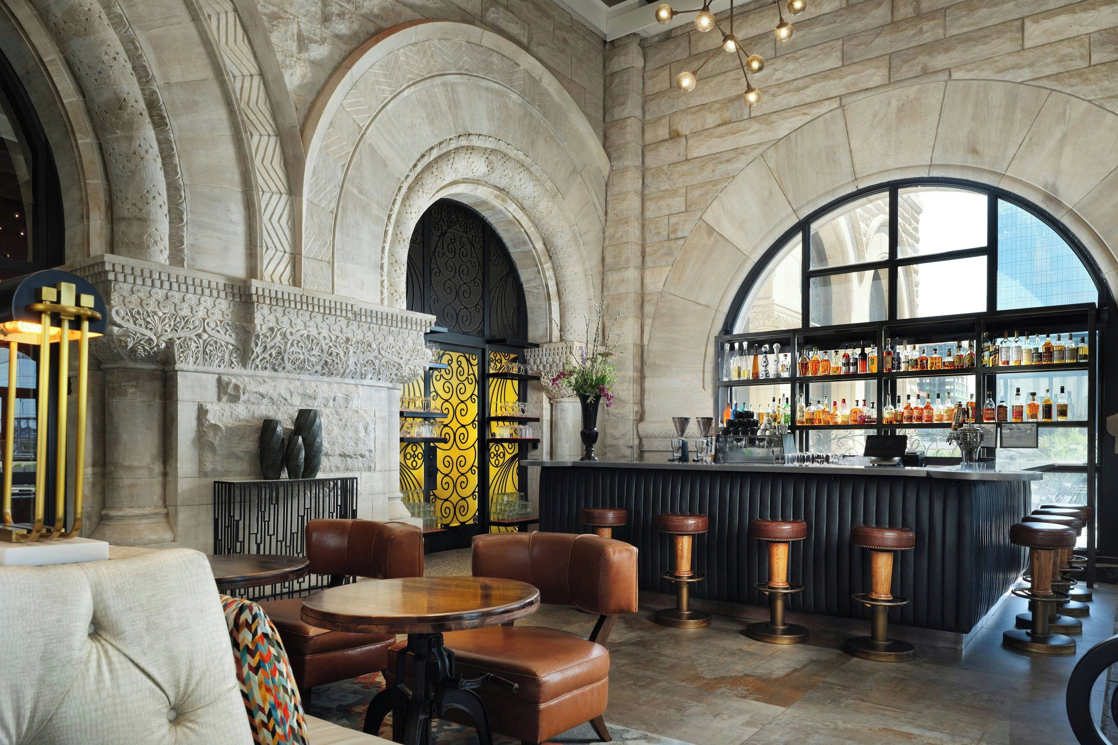 Hotel lobby - A “Salvaged Stays” from Hotels.com trend on historic buildings repurposed into upscale hotels.