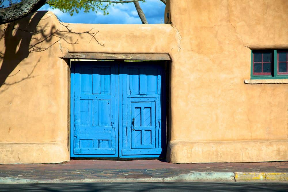 Entrance to New Mexico Museum of Art in Santa Fe