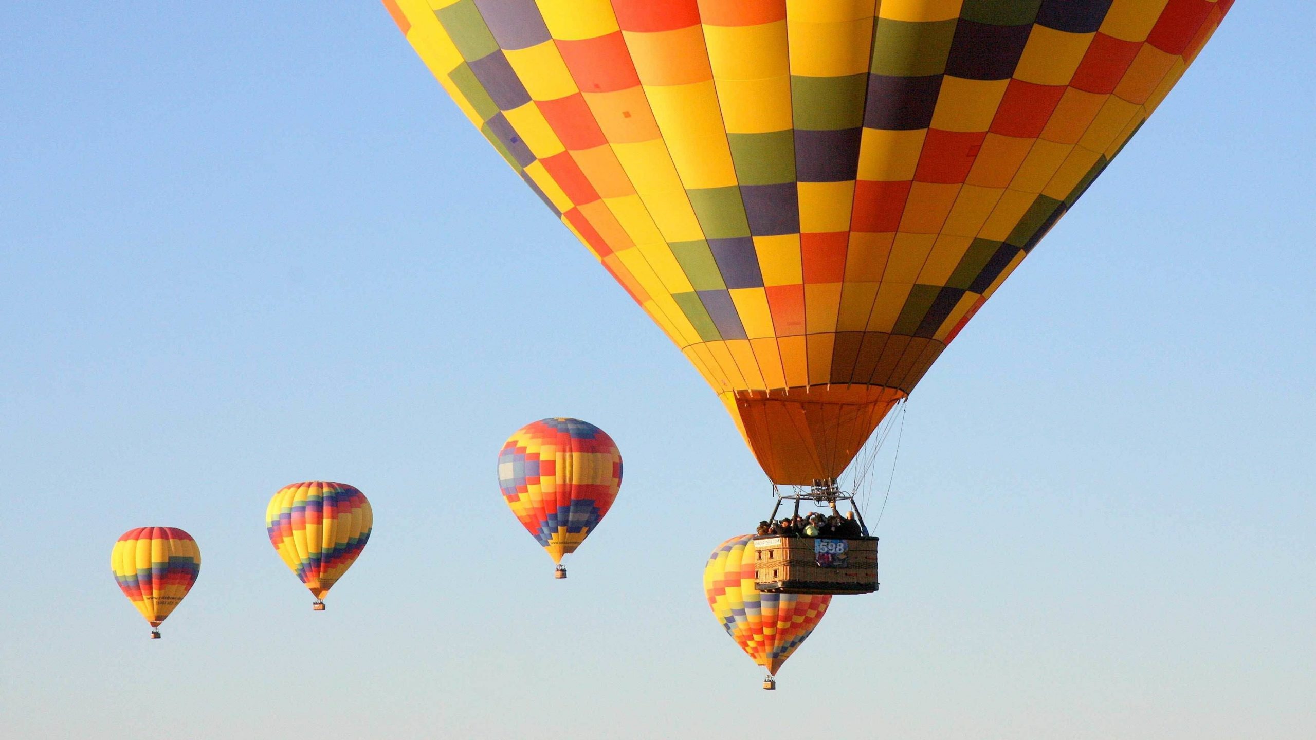 Hot Air Balloon floating in Albuquerque