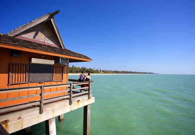 One of the most relaxing piers is Historic Naples Pier in Florida
