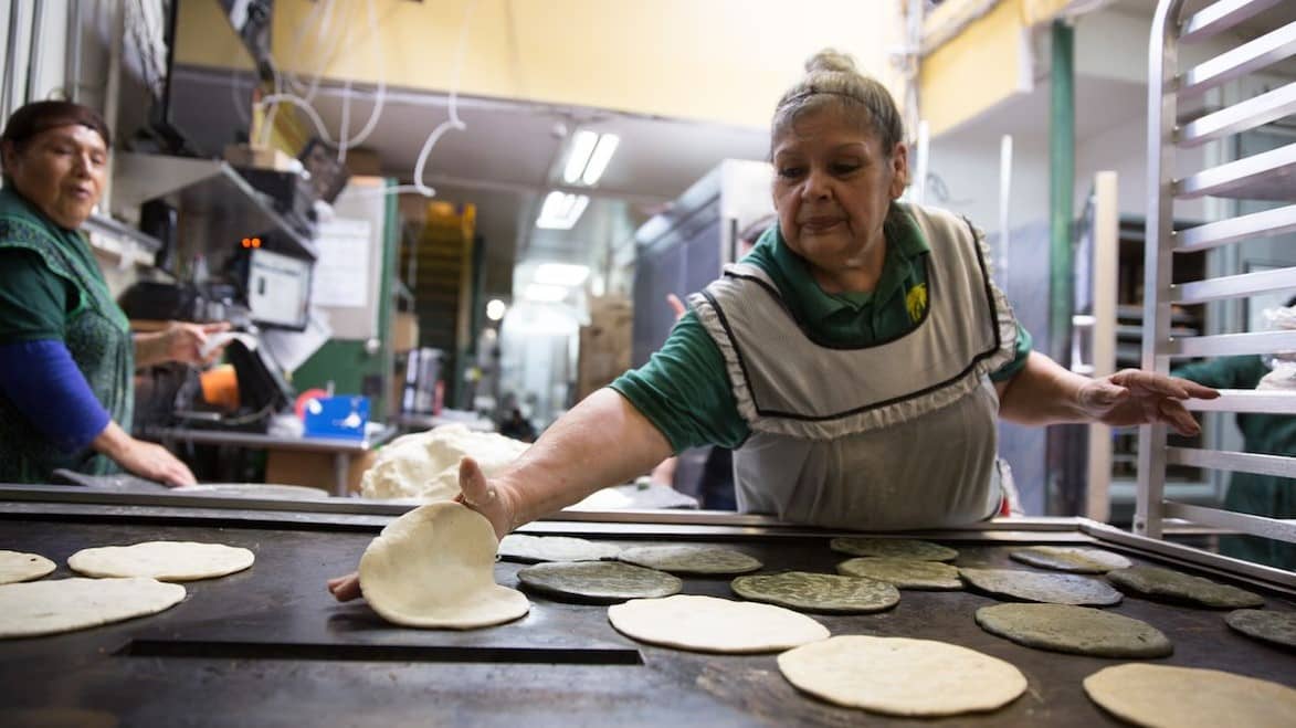 Abuela making tortillas in San Francisco