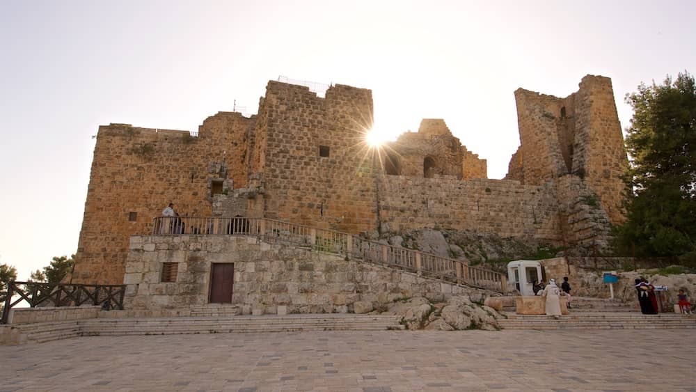 Ajloun Castle at Sunset in Jordan