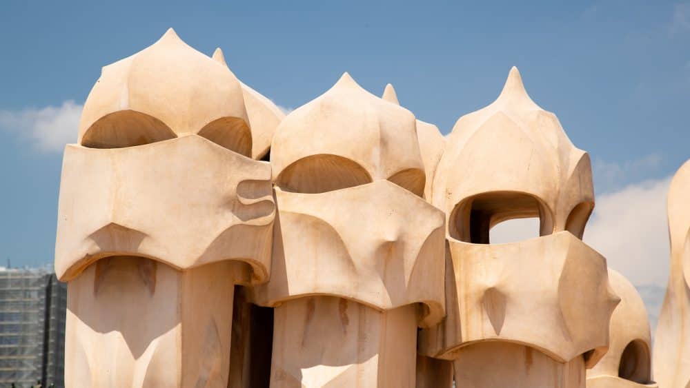 Chimneys on the roof of Casa Mila