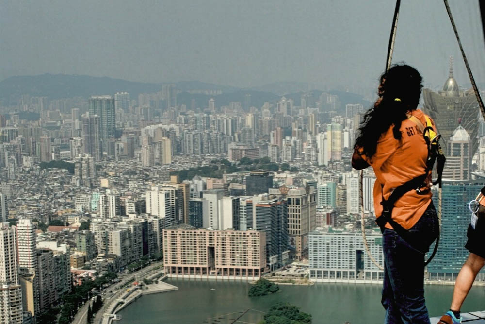 Bungee jumping in Macau, China