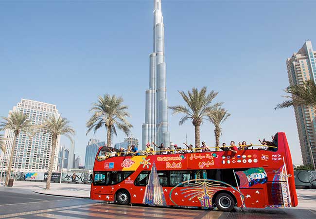 Open air tour bus in Abu Dhabi