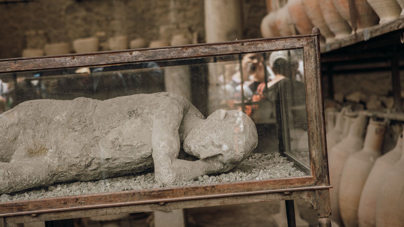 Cast of a Pompeii citizen preserved in ash