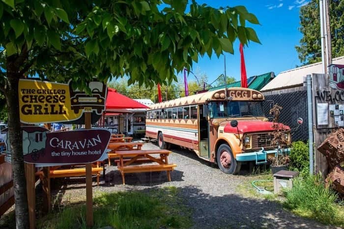 The Grilled Cheese Grill in Portland is a school bus transformed into a food truck serving cheap eats for a loyal local fan-base.