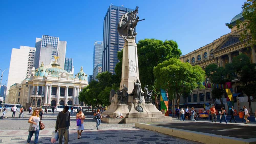 Cinelandia Square in Rio de Janeiro Brazil