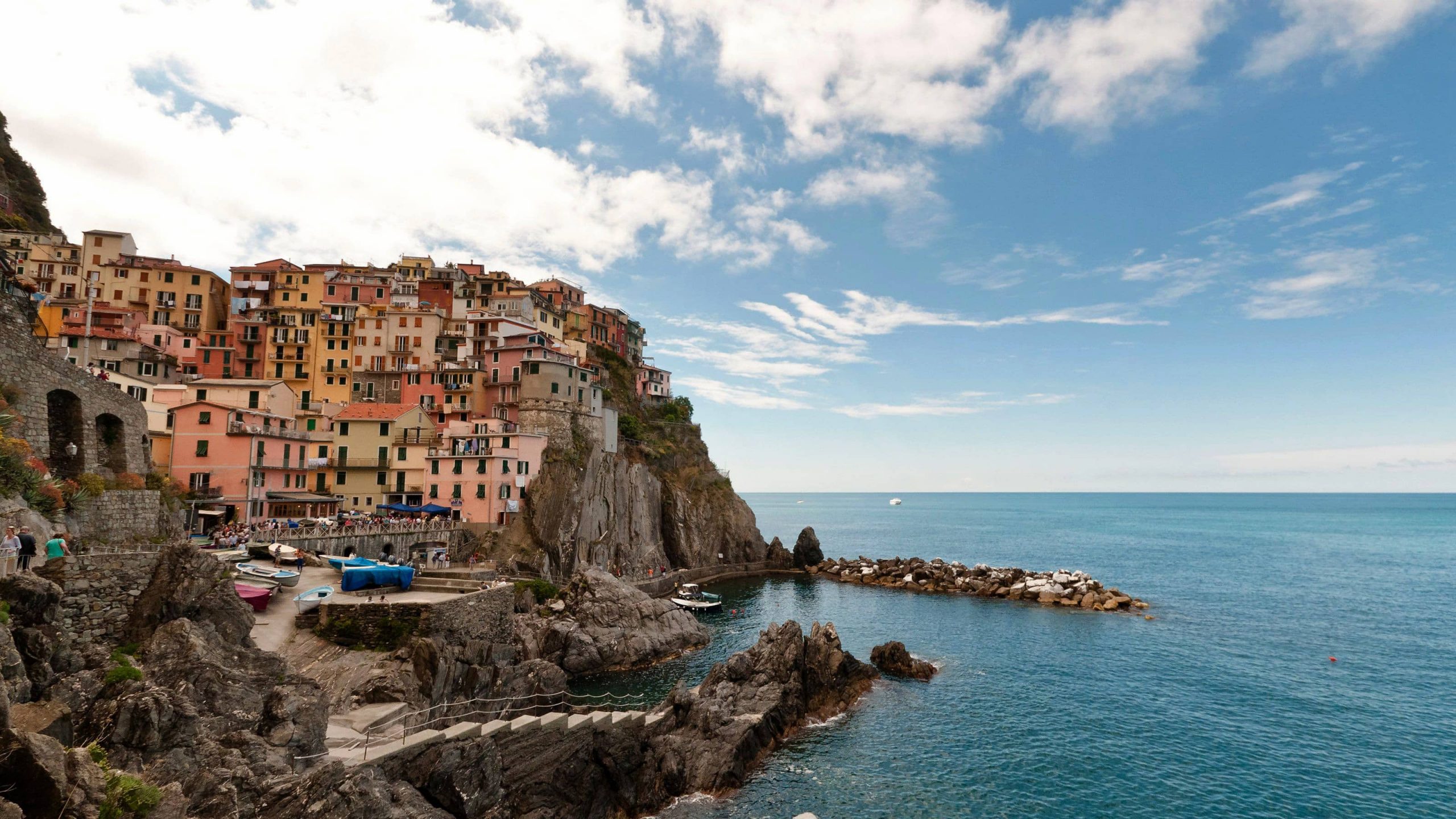 Cliffs at Cinque Terre on a day trip from Florence