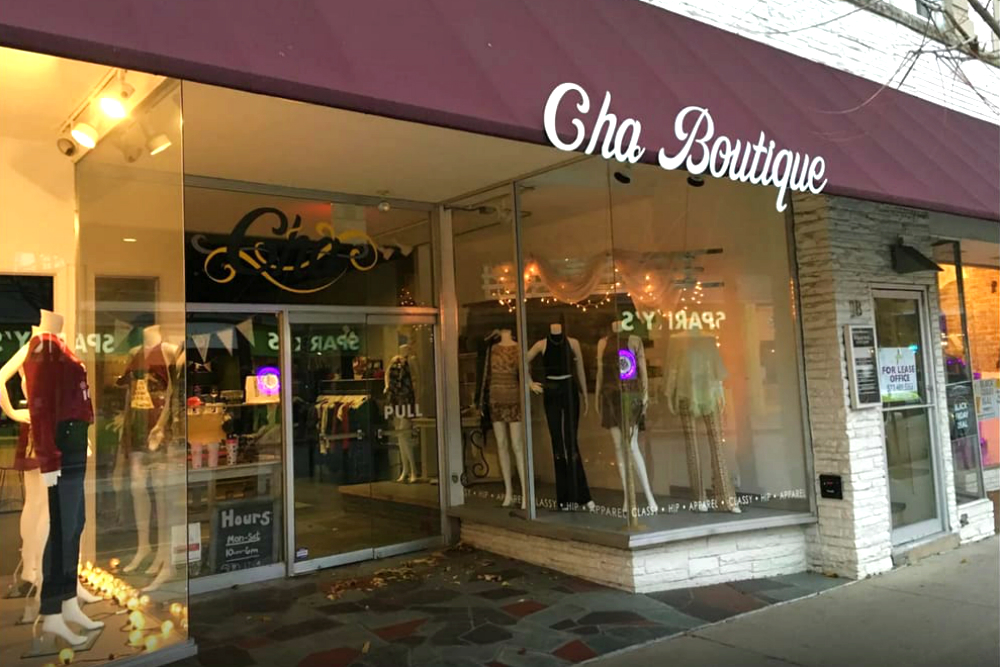 stylish boutique storefront