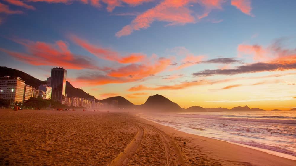 Copacabana Beach in Rio De Janeiro Brazil 