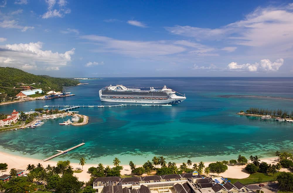 The Crown Princess in Jamaica