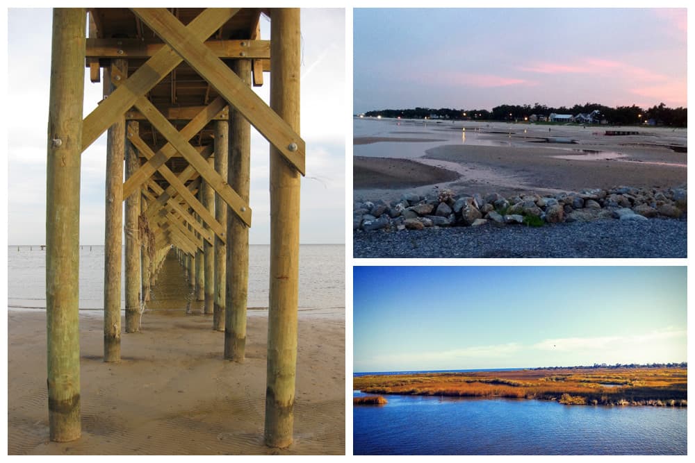 Pretty scenery along the coast and marshes of Bay St. Louis, Mississippi.