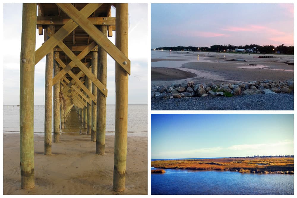 Pretty scenery along the coast and marshes of Bay St. Louis, Mississippi. 