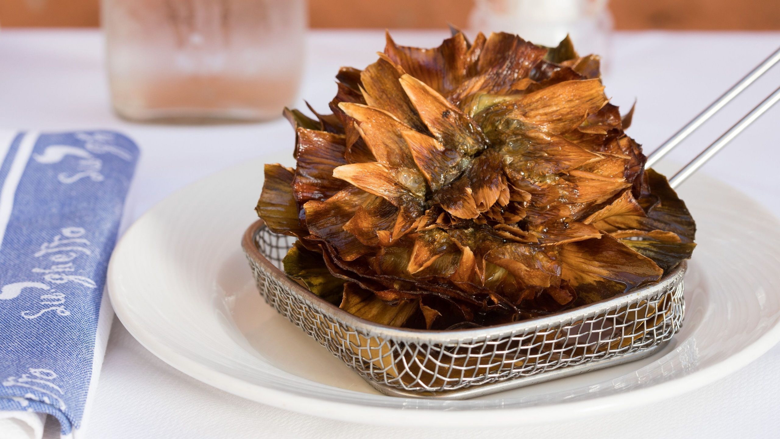 Fried artichoke in Rome for Hanukkah