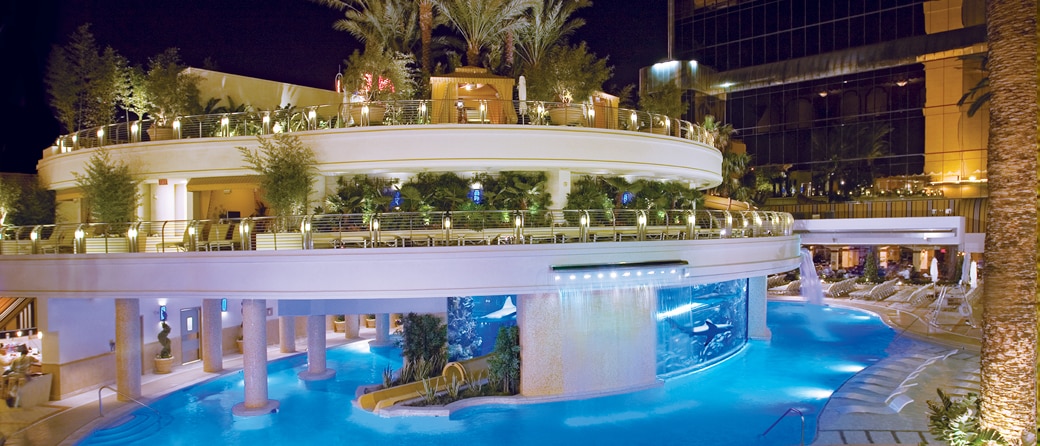 The swimming pool at Golden Nugget in Las Vegas