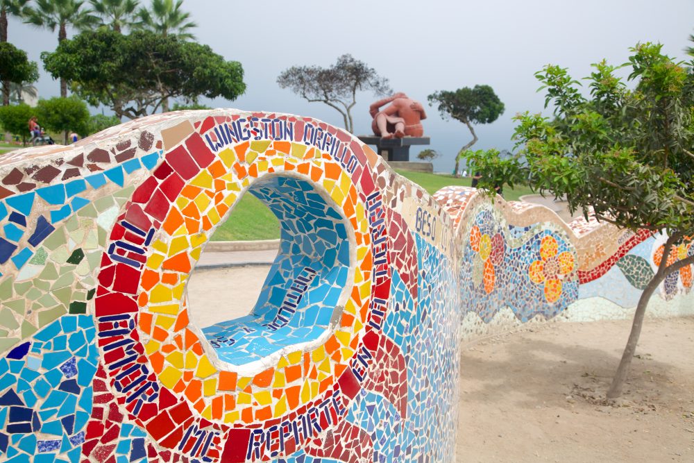 Vibrant artwork at Parque del Amor