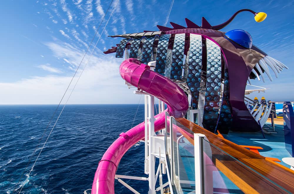 The Ultimate Abbys, the tallest slide at sea Royal Caribbean features the Ultimate Abbys, a fun-thrilling cruise activity