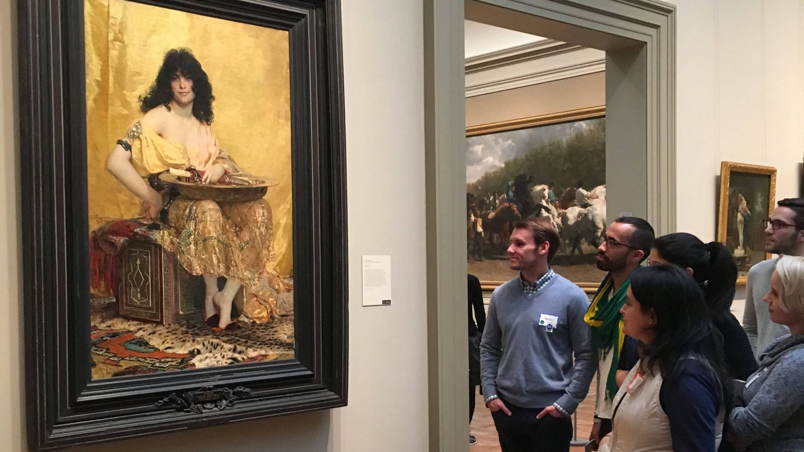 Learning about historic women on a tour of the Metropolitan Museum in New York