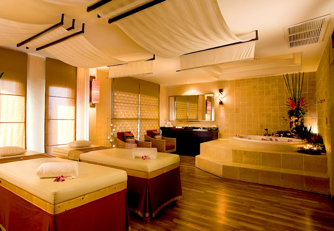 Interior of Oasis Spa massage and Jacuzzi room