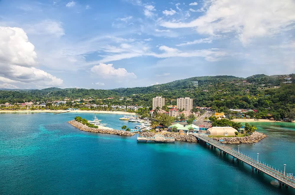 Ocho Rios, the north coast of Jamaica The cruise port of Ocho Rios