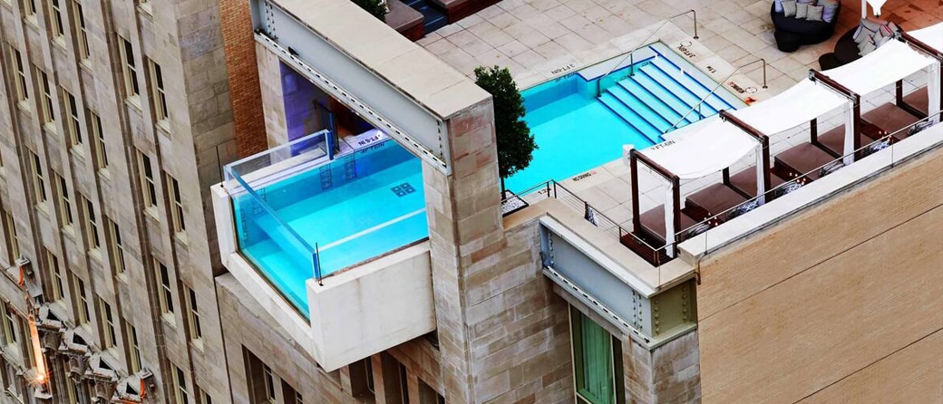 Swimming pool at Joule Hotel