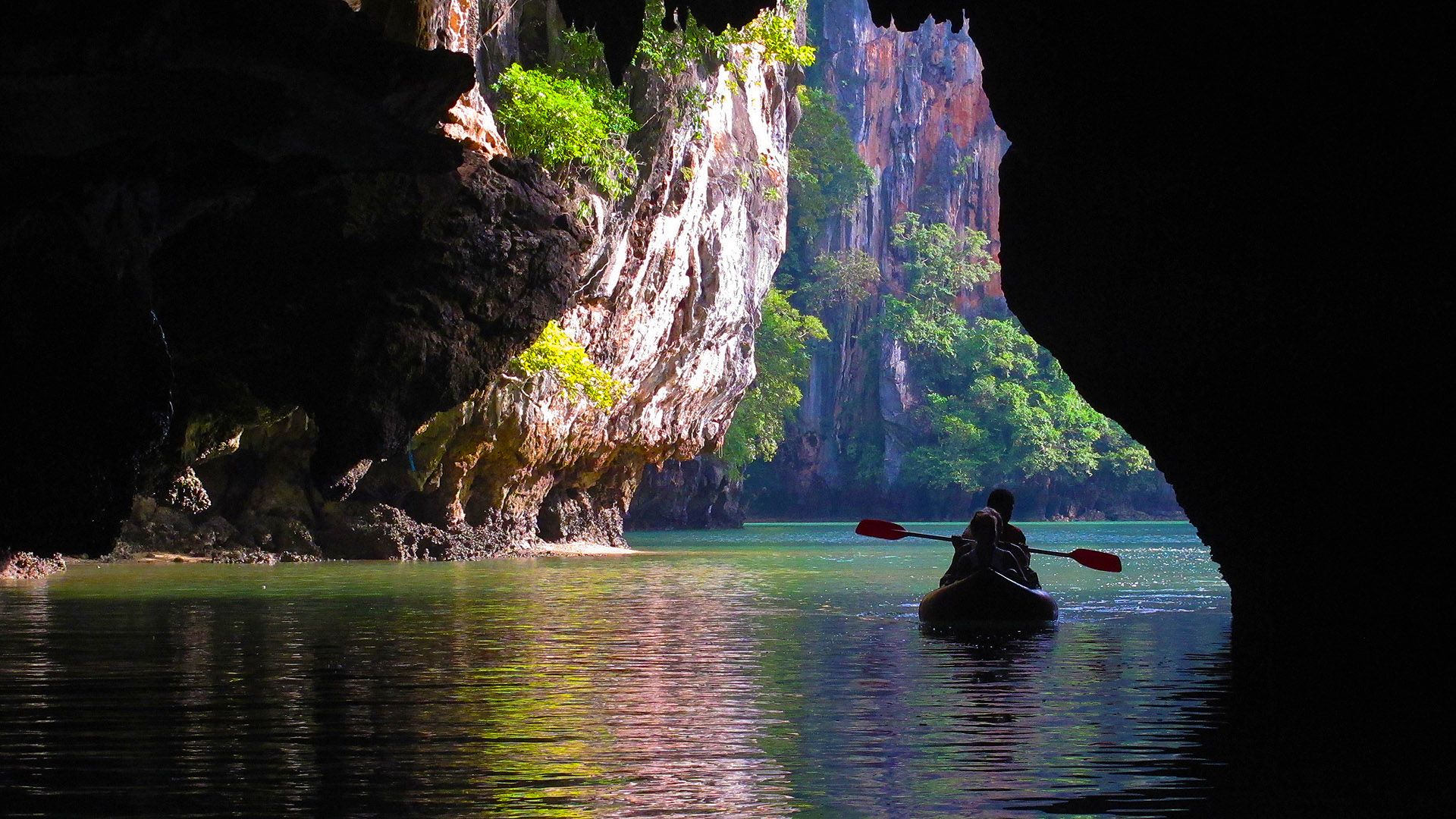 Kayaking in a cave at Phang Nga