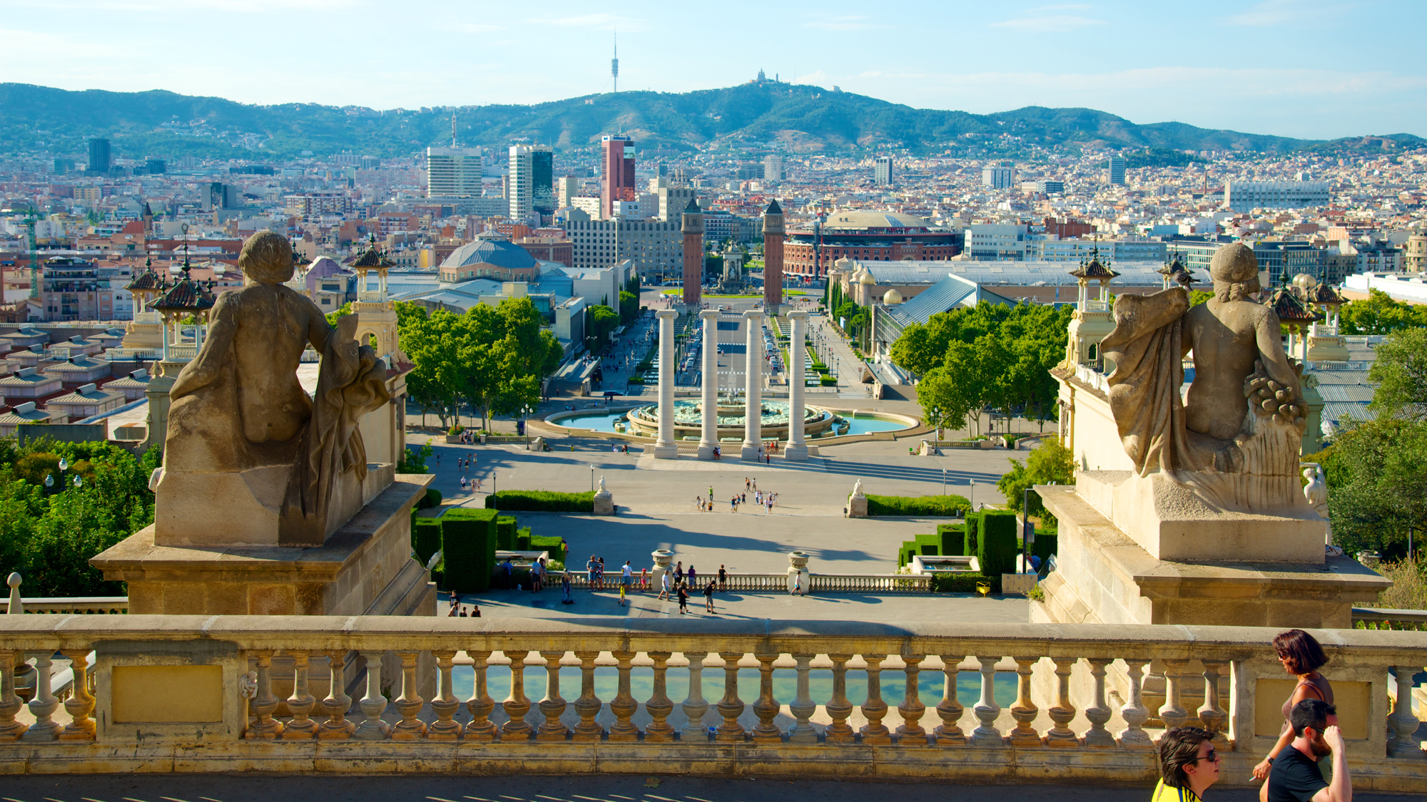 Barcelona virtual tour view from Montjuïc Mountain