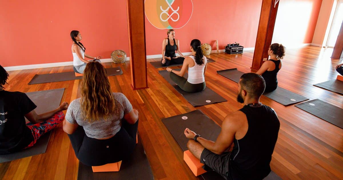A yoga class held through Mango Meditation Yoga Retreat, Punta Gorda in Belize.