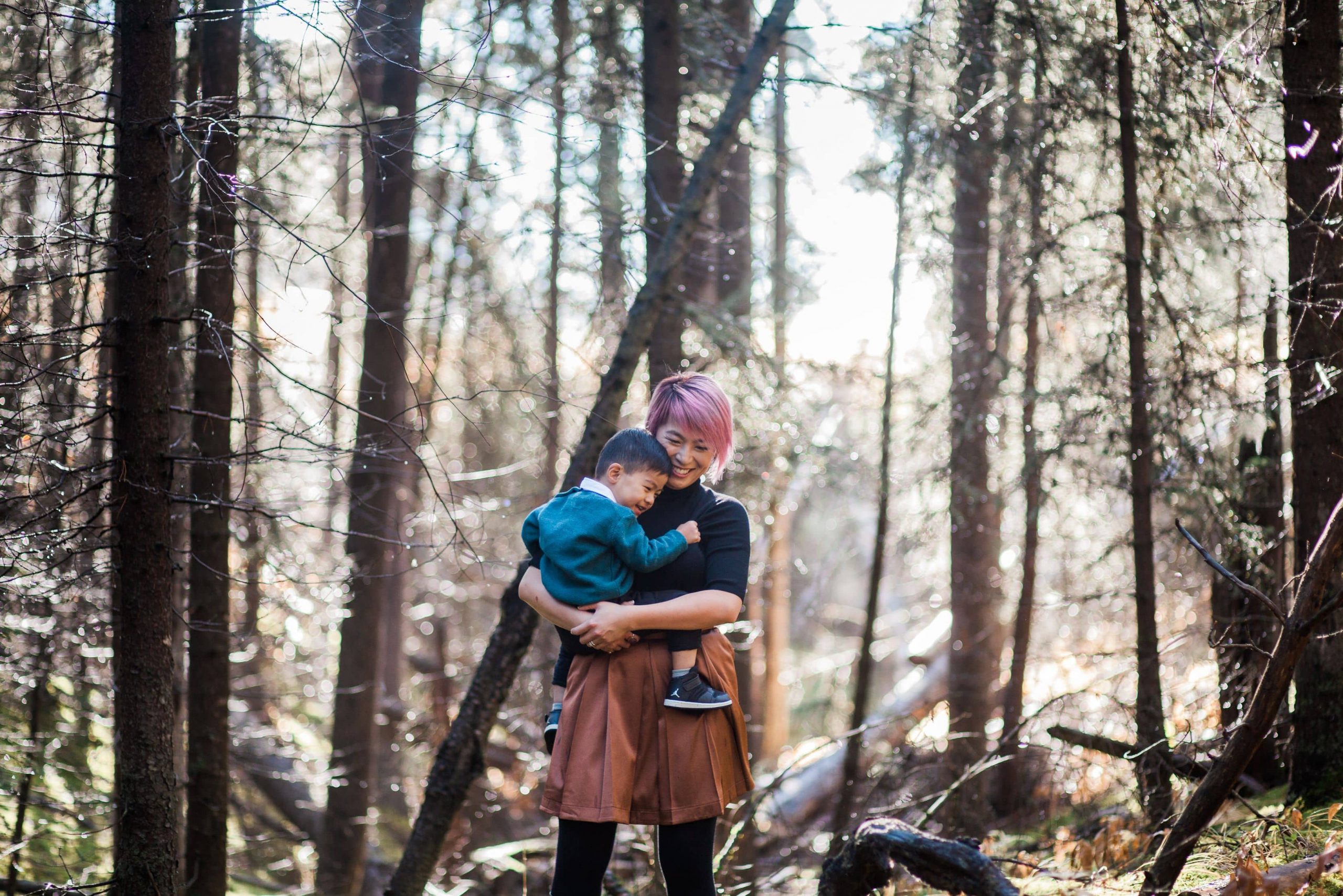 Mother and Son in Banff National Park taken by a Vacation Photographer