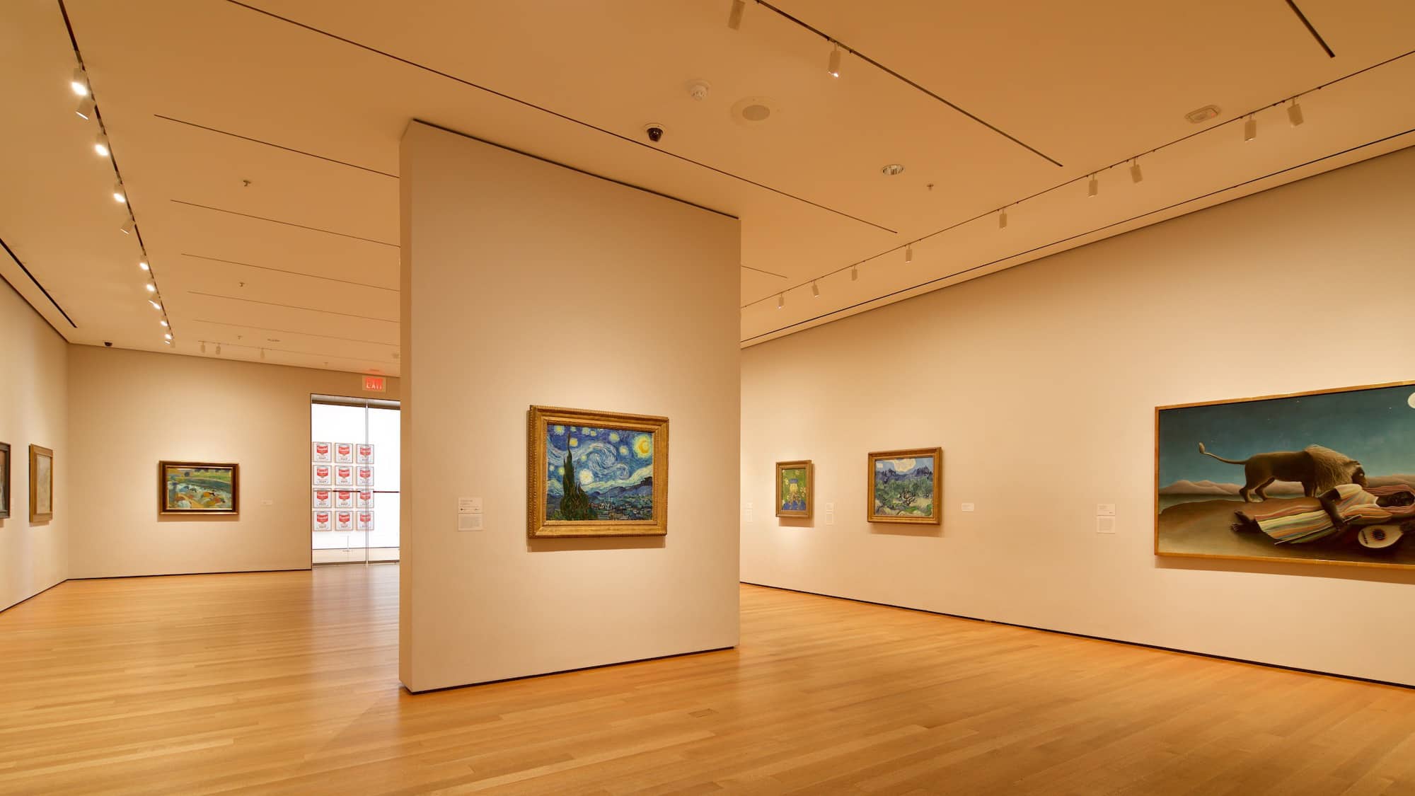 Paintings inside the MoMA on a virtual tour in New York