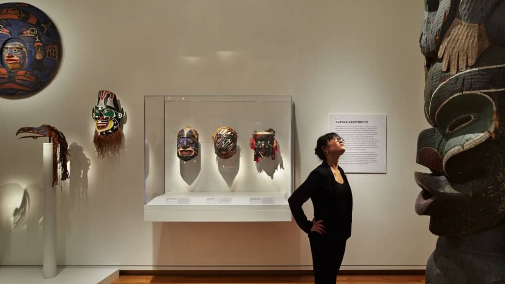 Native American art inside the Seattle Art Museum