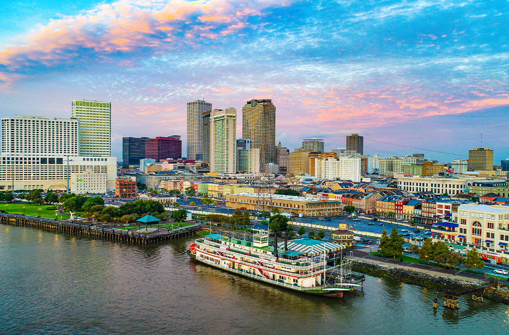 aerial-view-new-orleans-downtown new-orleans-port-open-for-cruises