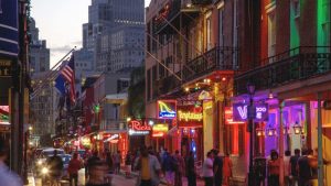 New Orleans at night on a true crime walking tour