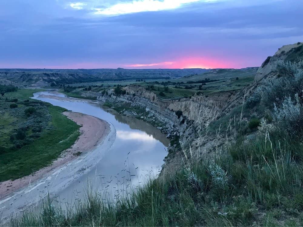 Vista of Theodore Roosevelt National Park in North Dakota