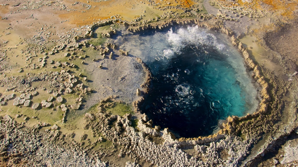 Old Faithful Basin Area in Yellowstone National Park