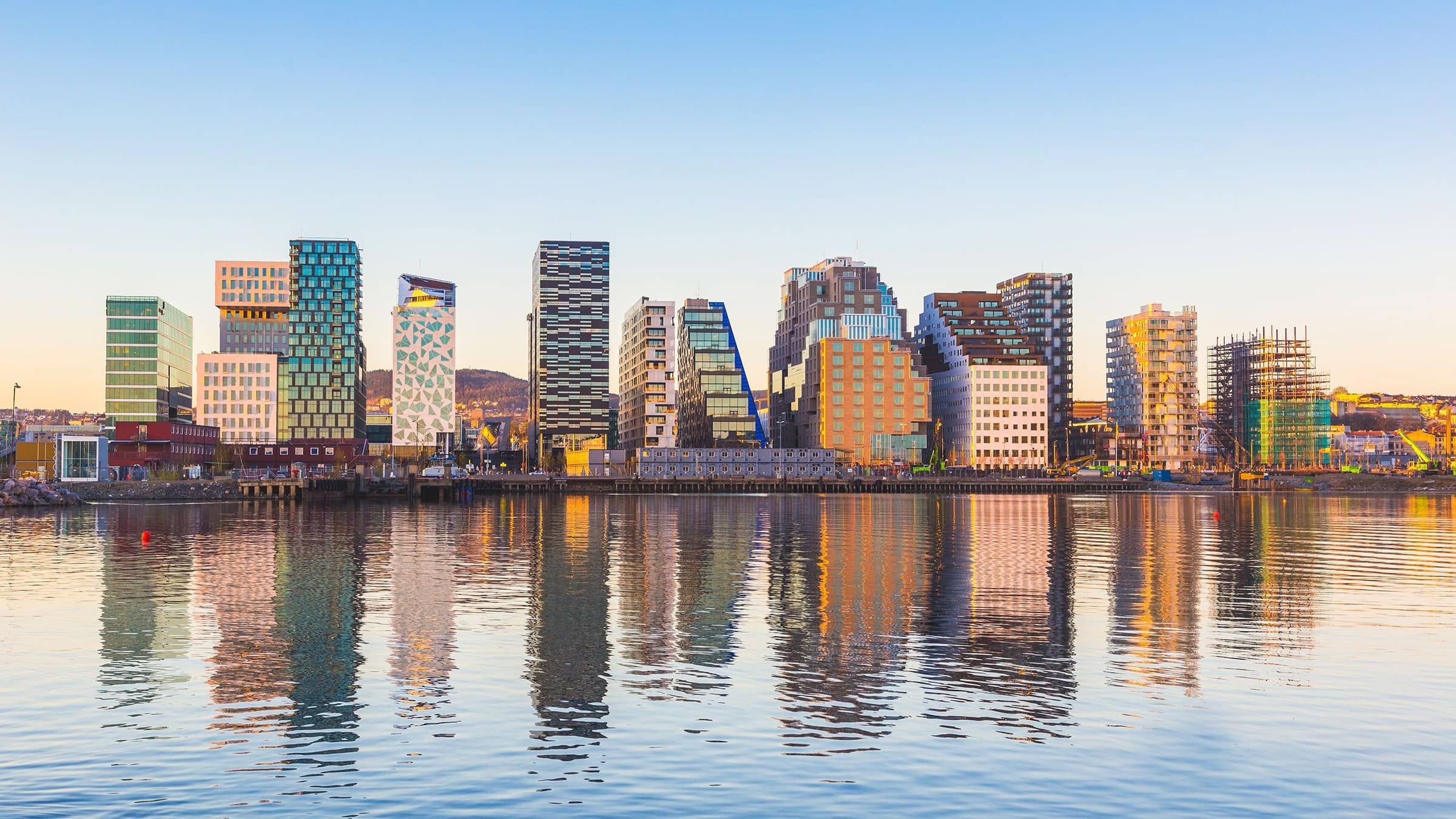 Oslo skyline with new buildings