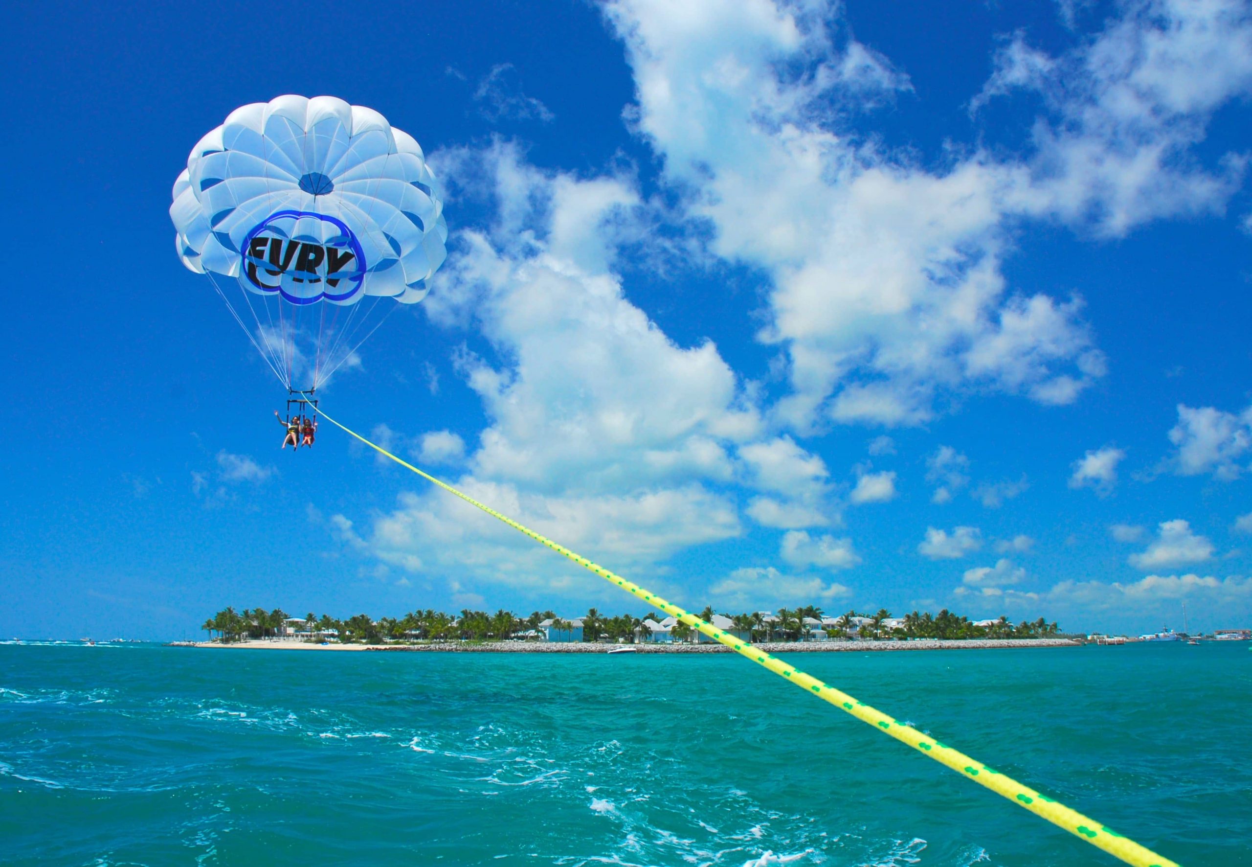 Parasailing as one of the top beach activities in Key West