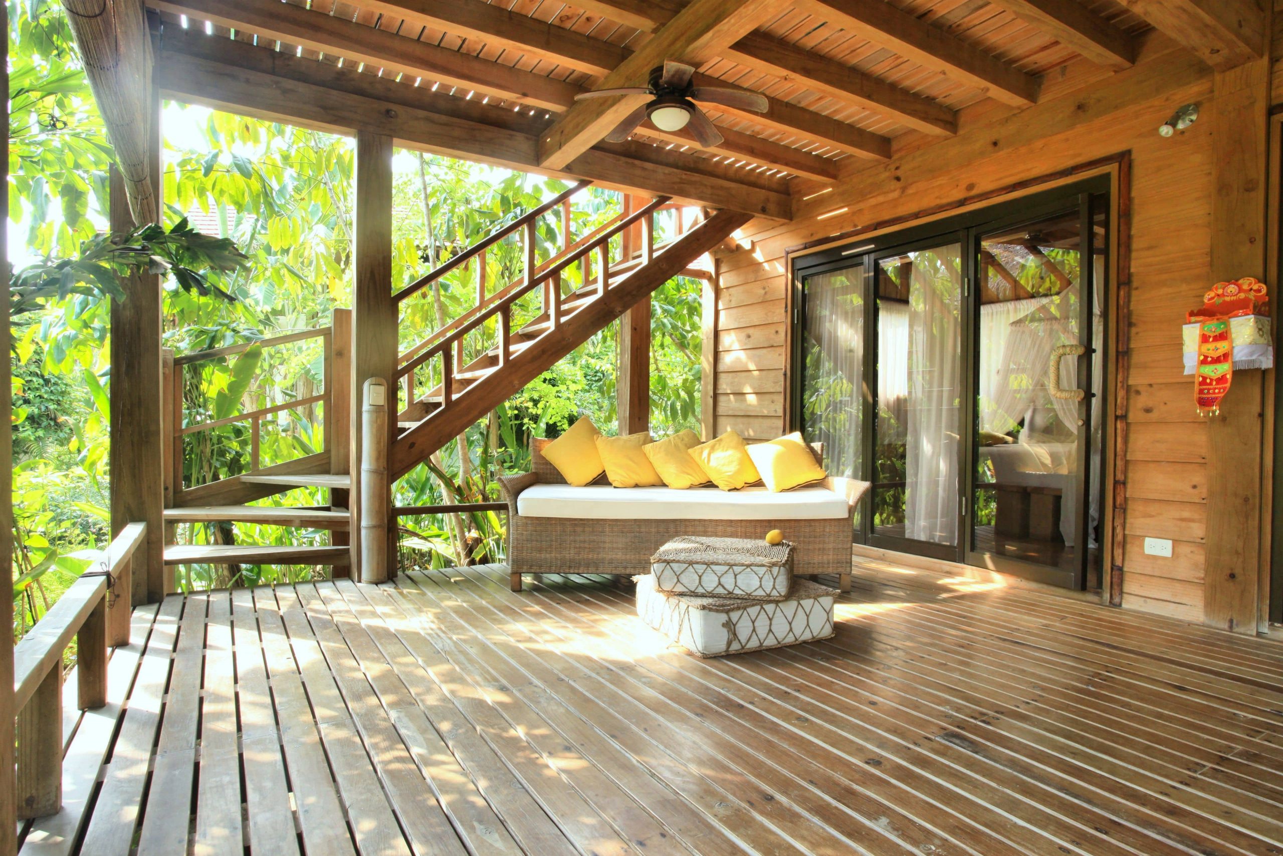 The outdoor area of the Pranamar Villas and Yoga Retreat in Costa Rica.