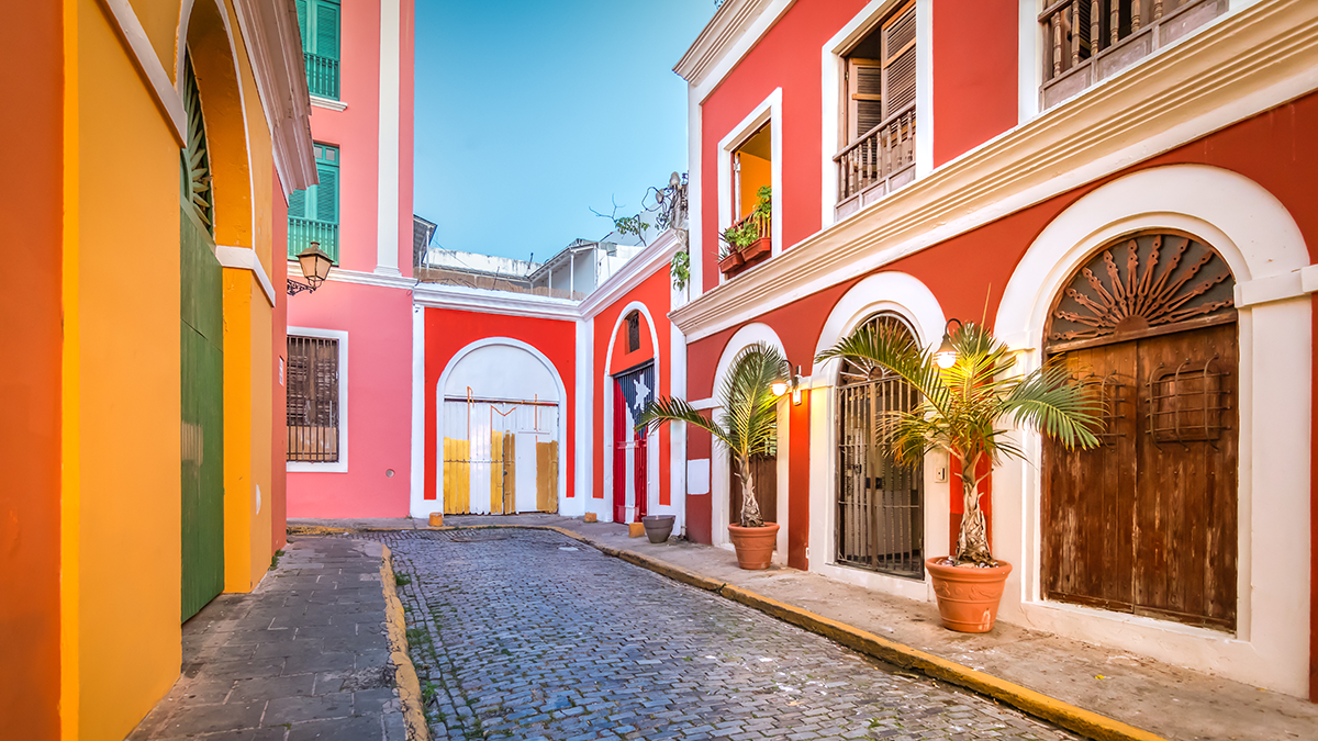 Colorful buildings in Puerto Rico