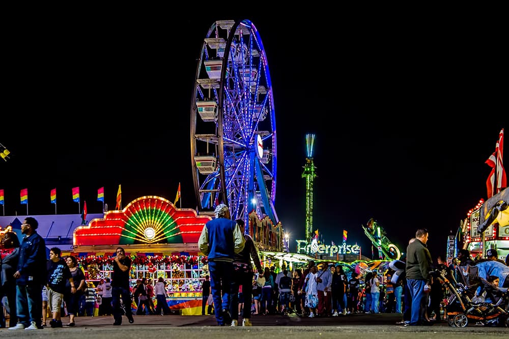 Rides and games light up the night at the Osceola County Fair in the staycation city Kissimmee