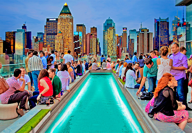 View of Rooftop Lounge Experience in New York