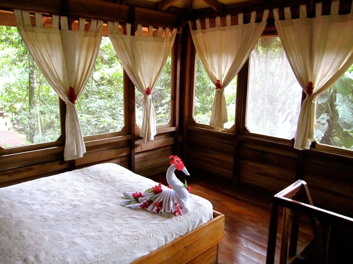 Inside one of the private villas for guests at a Samasati Yoga & Wellness Retreat in Costa Rica.