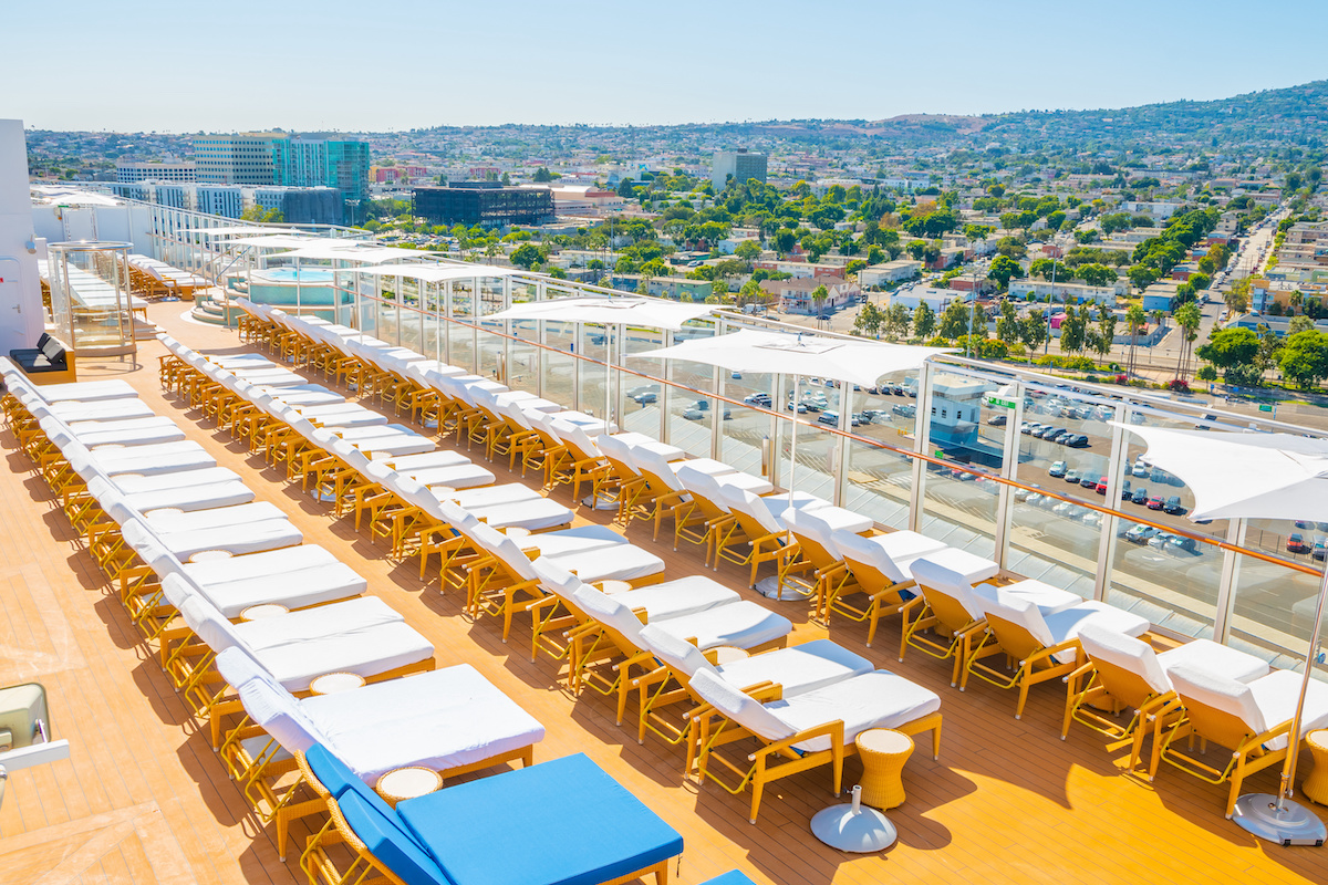 View of San Pedro, Los Angeles from a cruise ship