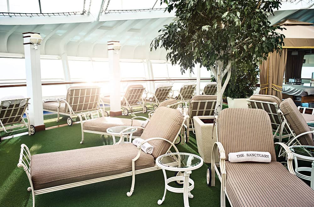 A relaxation experience at Princess Cruises