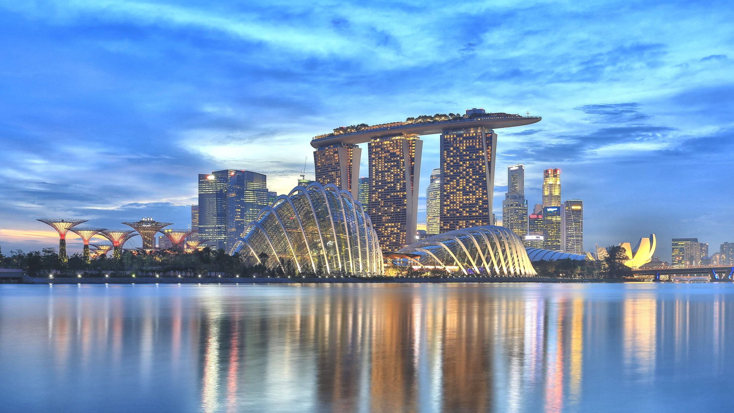 Singapore Skyline at Sunset HR