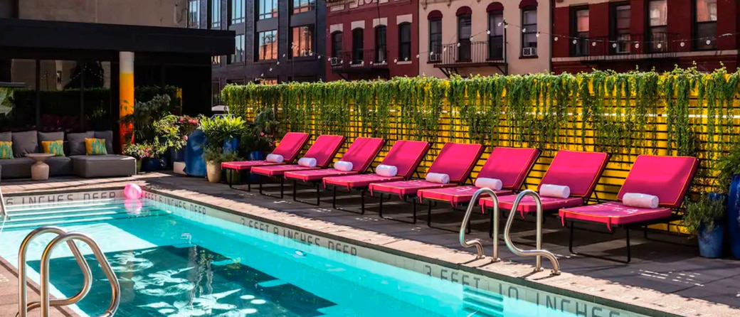 Swimming pool at Sixty Lower East Side, New York City