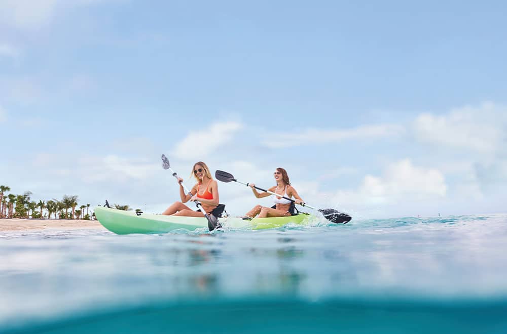 Ocean Cay offers Kayak and snorkel activities to cruise guests