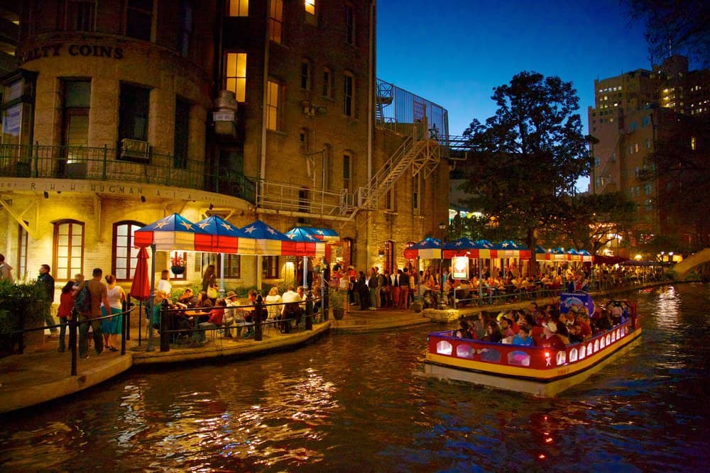 The San Antonio River Walk in Texas