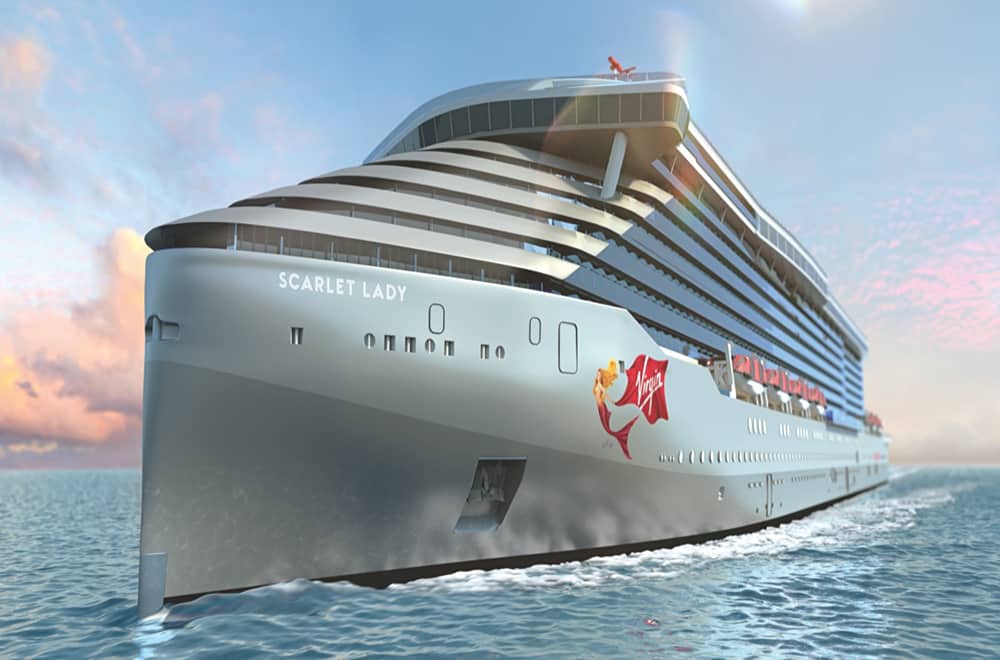 The first Virgin Voyages' ship, the Scarlet Lady The Scarlet Lady makes her debut on April 2020